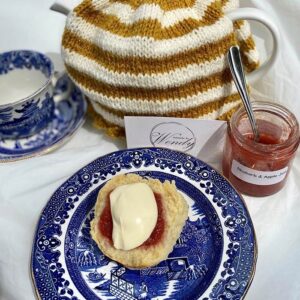 Lemonade Scones with jam and cream