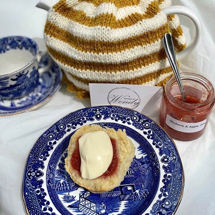 Lemonade Scones with jam and cream