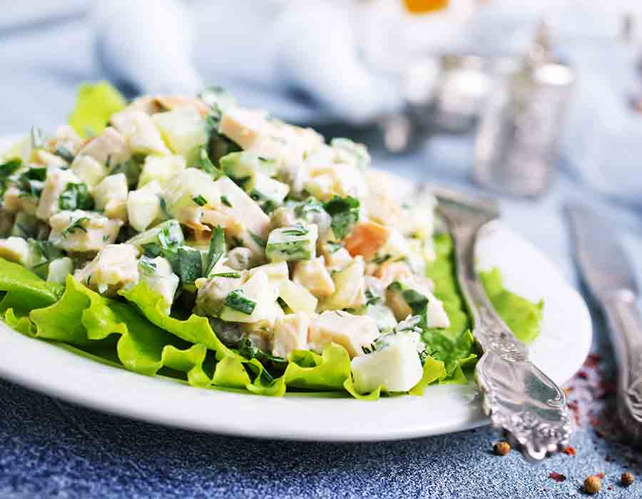 Plate of potato salad