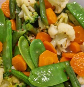 Vegetables with honey and Mustard