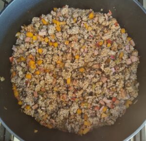 Browned beef and vegetables