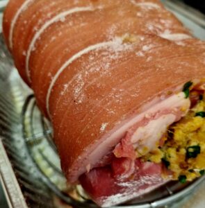 Apricot and macadamia seasoned pork