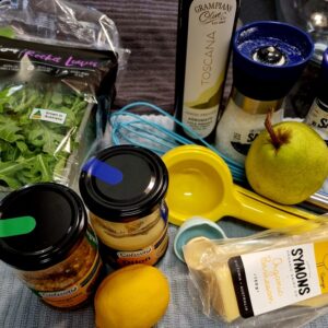 Ingredients for Rocket, Pear and Parmesan Salad