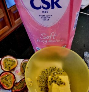 Ingredients for Passionfruit Icing