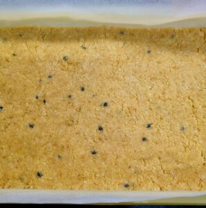 Passionfruit slice in slice tray