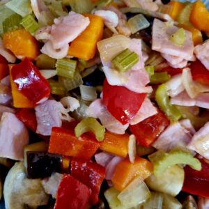 Vegetables for beef and red wine casserole