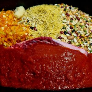 Thick beef and vegetable soup