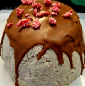 Mint cookies and cream ice cream bomb