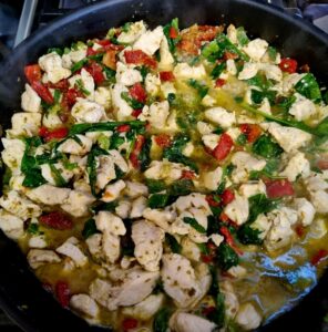 Pesto Chicken mixture