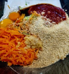 Ingredients for Beef and Bacon Rissoles